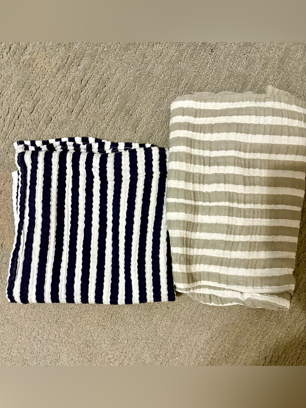 59- #2 striped muslin cotton baby blankets